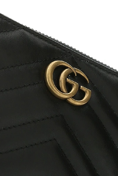 Shop Gucci Gg Marmont Wrist Wallet In Black