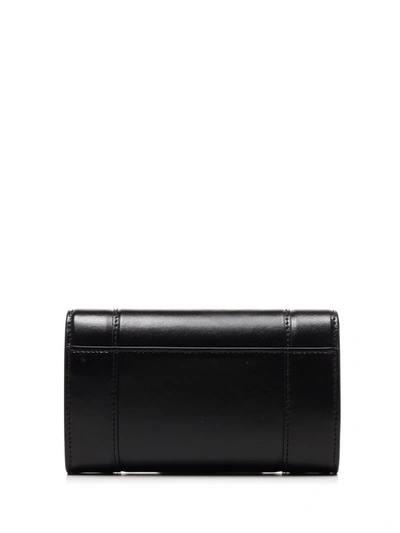 Shop Balenciaga Hourglass Medium Wallet In Black