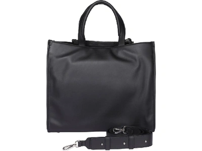 Shop Hogan Logo Zip Detail Tote Bag In Black