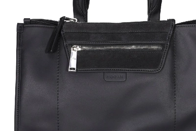 Shop Hogan Logo Zip Detail Tote Bag In Black