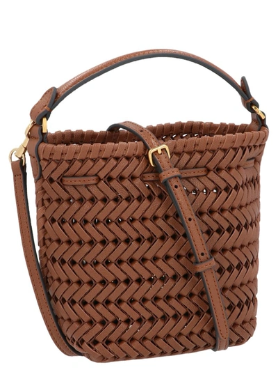 Shop Anya Hindmarch Micro Neeson Bucket Bag In Brown