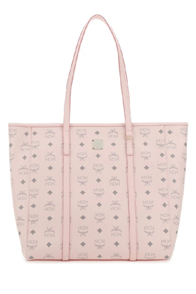 Shop Mcm Toni Visetos Shopper Tote Bag In Pink