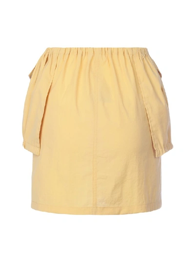 Shop Jacquemus La Jupe Cueillette Courte Mini Skirt In Yellow