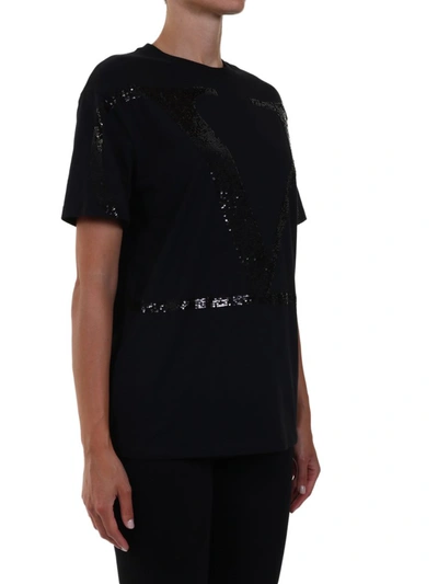 Shop Valentino Sequin In Black