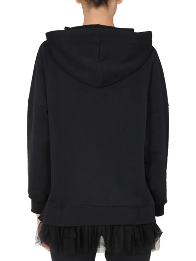 Shop Moschino Teddy Cake Hooded Jacket In Black