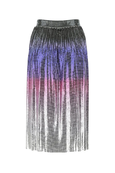 Shop Paco Rabanne Ombre Chain Mail Skirt In Multi