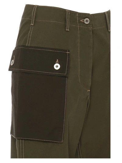 Shop Loewe Cargo Trousers In Green