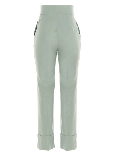 Shop Alberta Ferretti Tailored Pants In Green