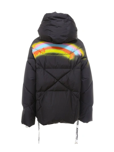 Shop Khrisjoy Graphic Printed Down Jacket In Black