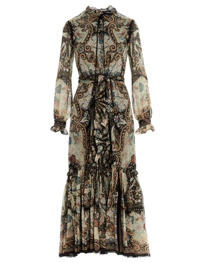 Shop Etro Paisley Print Tiered Dress In Multi