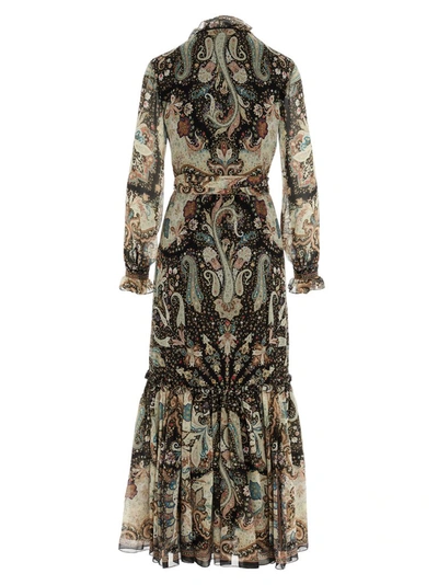 Shop Etro Paisley Print Tiered Dress In Multi