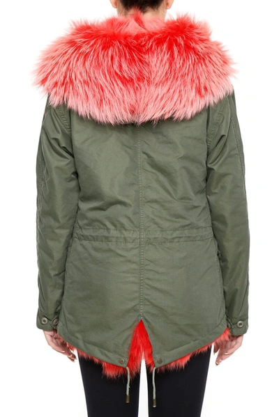 Shop As65 As6 Fur Trim Parka In Green