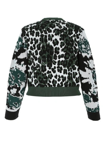 Shop Kenzo Intarsia Knit Cropped Cardigan In Multi