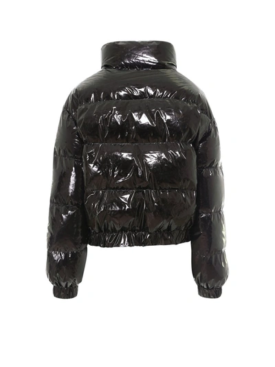 Shop Chiara Ferragni Logo Patch Puffer Jacket In Black