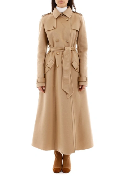 Shop Gabriela Hearst Belted Trench Coat In Brown