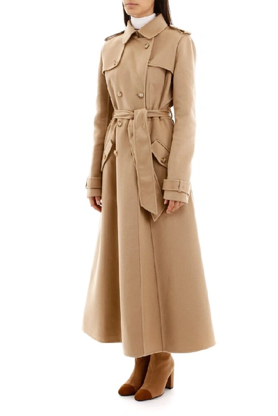 Shop Gabriela Hearst Belted Trench Coat In Brown