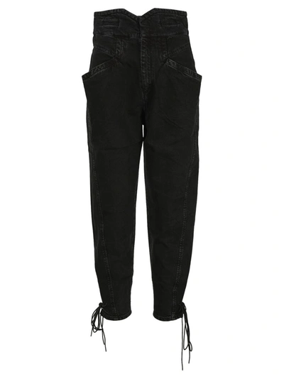 Shop Isabel Marant Nubaia High Waisted Jeans In Black