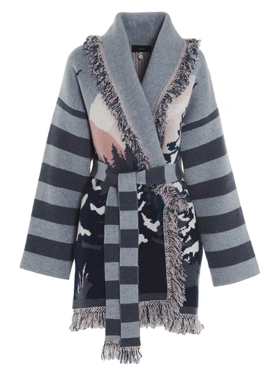 Shop Alanui Frozen Landscape Cardigan In Multi