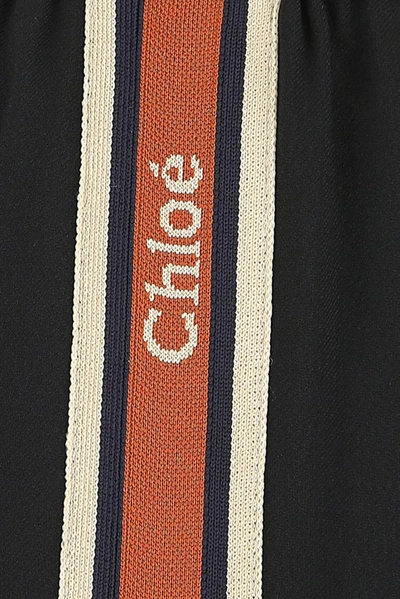 Shop Chloé Side Stripe Jogger Pants In Black