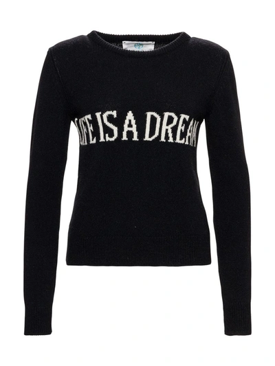 Shop Alberta Ferretti Life Is Dream Knit Sweater In Black