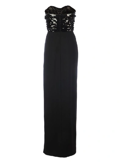 Shop Saint Laurent Sequinned Maxi Dress In Black