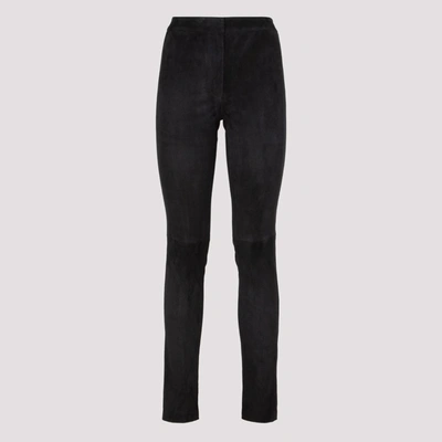 Shop Loewe Stretch Leggings In Black