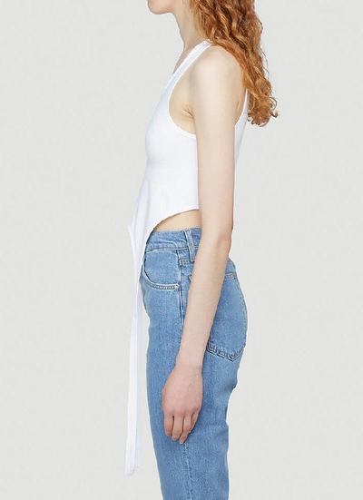 Shop Helmut Lang Double Seamless Jersey Tank Top In White