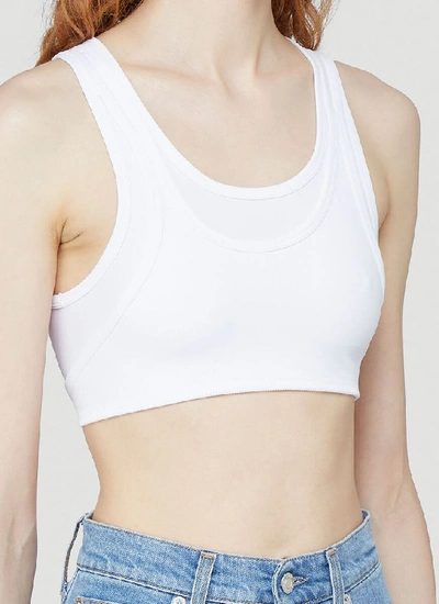Shop Helmut Lang Double Seamless Jersey Tank Top In White