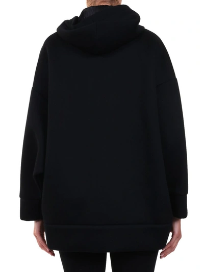 Shop Moncler Grenoble Oversized Hooded Sweatshirt In Black