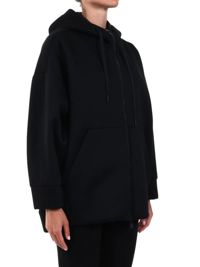 Shop Moncler Grenoble Oversized Hooded Sweatshirt In Black