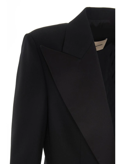 Shop Alexandre Vauthier Jewel Button Tuxedo Blazer In Black