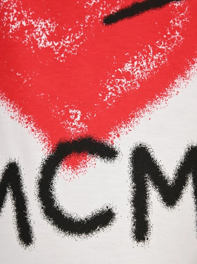 Shop Mcm Spray Logo T In White