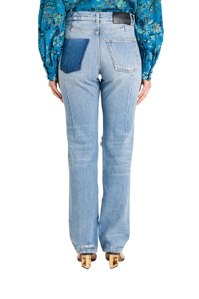 Shop Givenchy Distressed Jeans In Blue