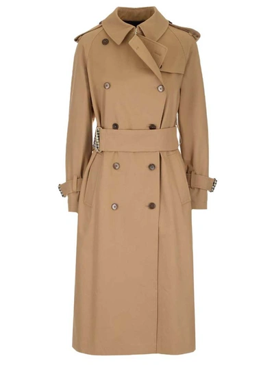 Shop Barena Venezia Barena Belted Trench Coat In Brown