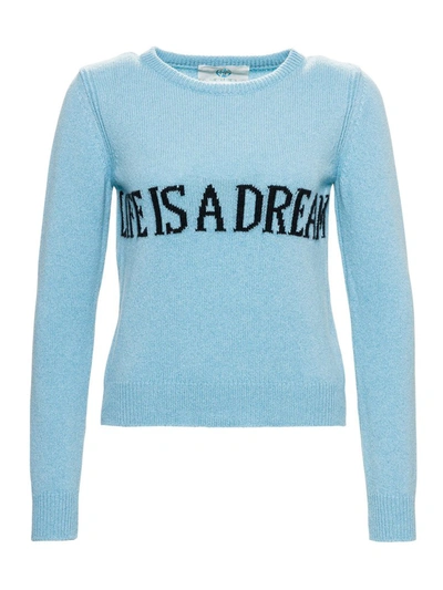 Shop Alberta Ferretti Life Is Dream Knit Sweater In Blue