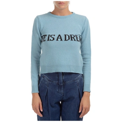 Shop Alberta Ferretti Life Is Dream Knit Sweater In Blue