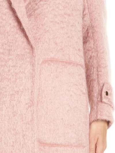 Shop Agnona Texture Overcoat In Pink