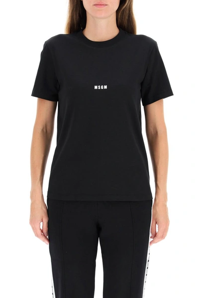 Shop Msgm Micro Logo T In Black