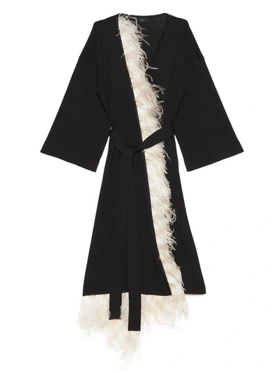 Shop Alanui Embassy Kimono In Black