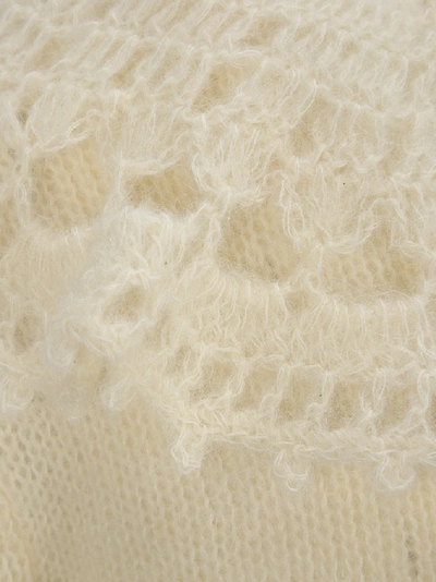 Shop Philosophy Di Lorenzo Serafini Ruffled Knitted Sweater In White
