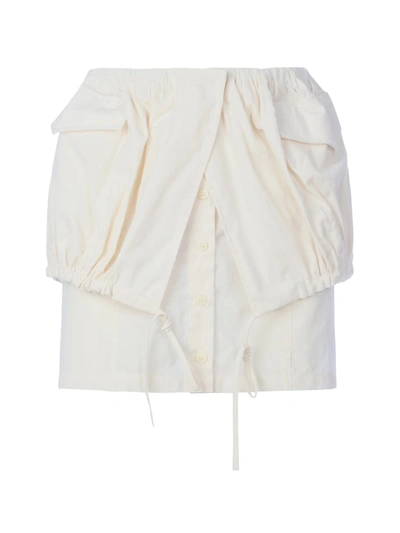 Shop Jacquemus La Jupe Cueillette Courte Mini Skirt In White