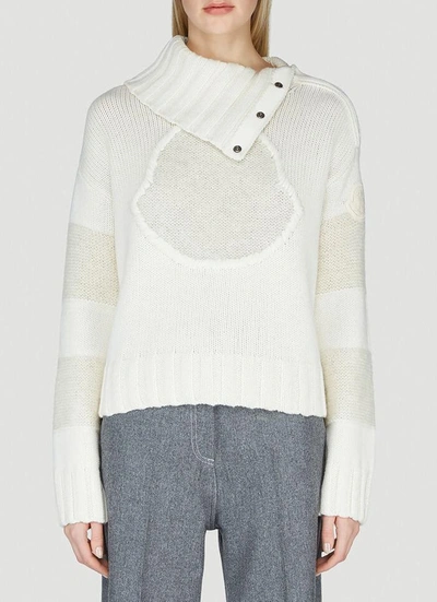 Shop Moncler Turtleneck Sweater In White