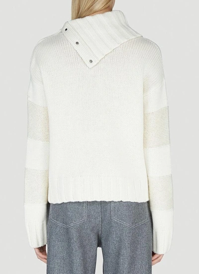 Shop Moncler Turtleneck Sweater In White