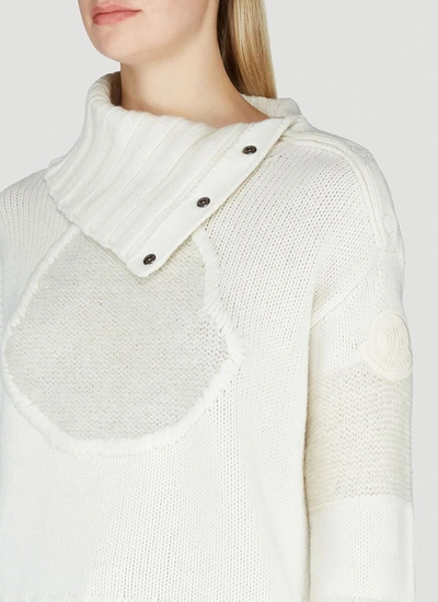 Shop Moncler Turtleneck Sweater In White