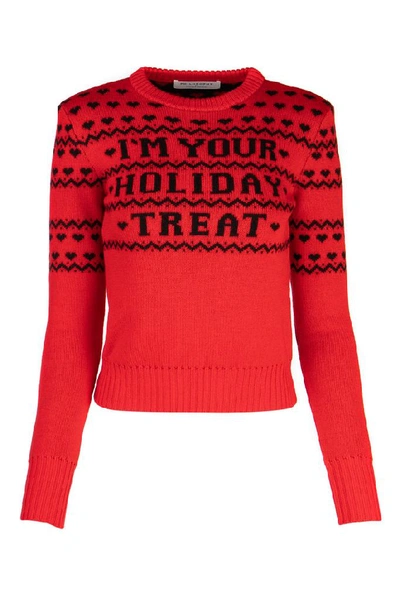 Shop Philosophy Di Lorenzo Serafini Slogan Intarsia Sweater In Red