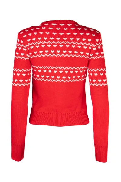 Shop Philosophy Di Lorenzo Serafini Slogan Intarsia Sweater In Red