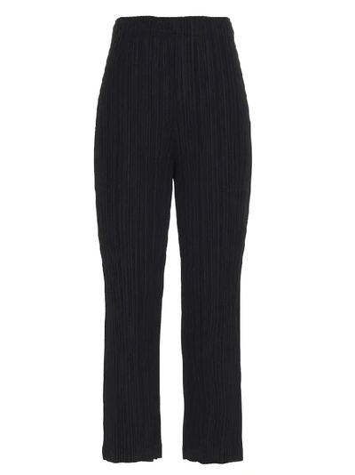 Shop Issey Miyake Pleats Please By  Pleated Pants In Black