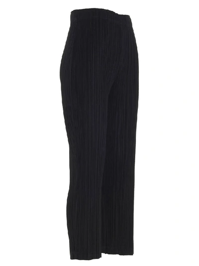 Shop Issey Miyake Pleats Please By  Pleated Pants In Black