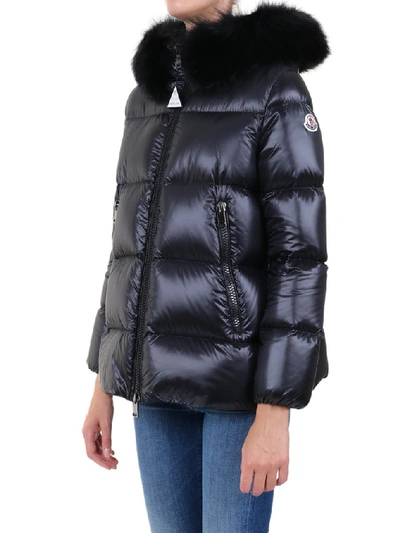 Shop Moncler Serifur Fur In Black