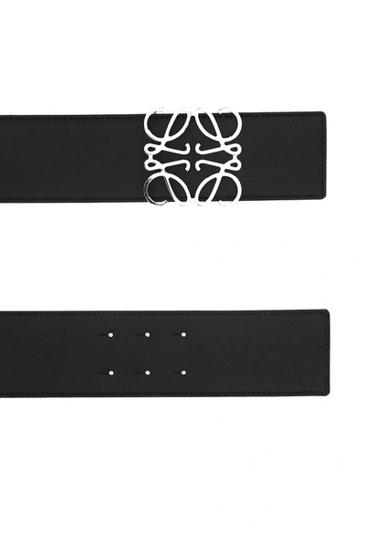 Shop Loewe Anagram Belt In Black